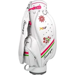 ACXZ Women’s Floral Embroidered Golf Staff Carry Bag White