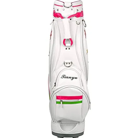 ACXZ Women’s Floral Embroidered Golf Staff Carry Bag White