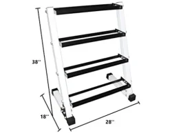 Ader Heavy Duty Dumbbell Set with Rack 35-80 lbs 8 Pairs