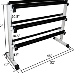Ader Rubber Dumbbell Set 2-50lbs (Total 546lbs) with Rack & Mat