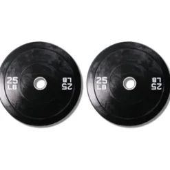 Ader Solid Black Rubber Bumper Olympic Plates Set 370LB Set
