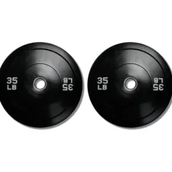 Ader Solid Black Rubber Bumper Olympic Plates Set 370LB Set