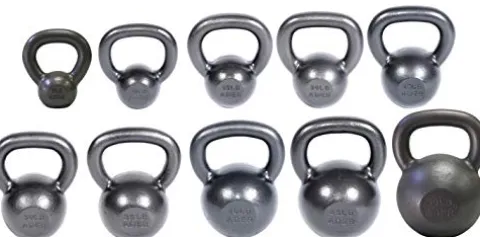 Ader Sporting Goods Ader Premier Kettlebell Set w/DVD & Free Rack Rubber Mat Grey, Black