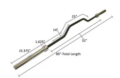 Ader Sporting Goods Cambered Bench Press Bar 2” Olympic