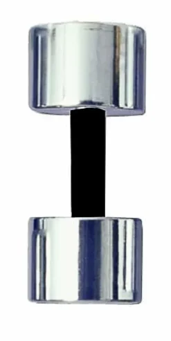 Ader Sporting Goods Chrome Dumbbell Pair Black Grip 5-50LB