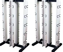 Ader Sporting Goods Octagon Rubber Dumbbell Set Black, White