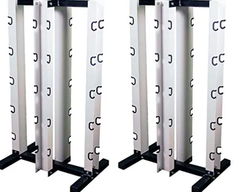 Ader Sporting Goods Octagon Rubber Dumbbell Set Black, White