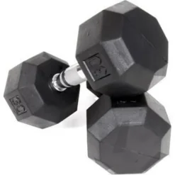 Ader Sporting Goods Octagon Rubber Dumbbell Pair 85LB