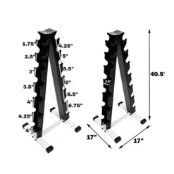 Ader Sporting Goods Octagon Rubber Dumbbells Pair Black