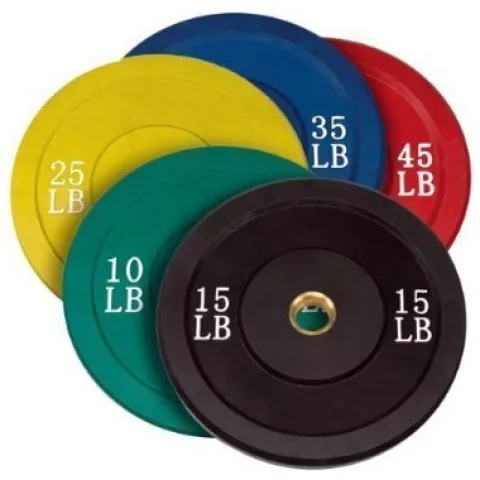 Ader Sporting Goods Olympic Color Bumper Plates 230 Lb Set