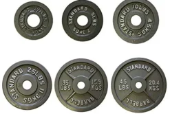 Ader Sporting Goods Olympic Plates 255 Lb Set Gray