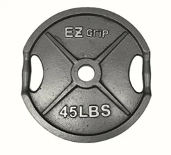 Ader Sporting Goods Olympic Universal Bench with EZ Grip Plates & Bar – White