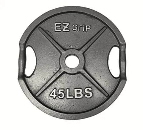 Ader Sporting Goods Olympic Universal Bench with EZ Grip Plates & Bar – White