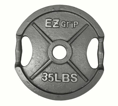 Ader Sporting Goods Olympic Universal White Bench w/Bar & 255lbs Gray Easy Grip Olympic Plates Set Black