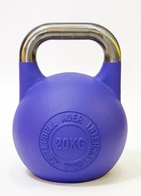 Ader Sporting Goods Pro-grade Int’l Kettlebell Set – 8-32kg (Pink, Blue, Yellow, Green, Orange, Purple, Red)