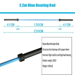 ADIEN Olympic Barbell Shaft 86.6″ Blue