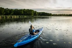 ADVANCED ELEMENTS AirVolution Inflatable Kayak with Roller Bag and Pump – Dropstitch Hull – Blue