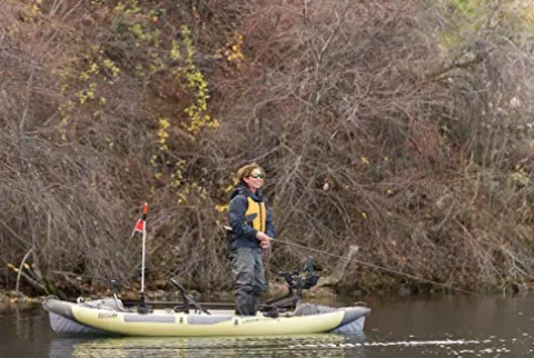 ADVANCED ELEMENTS Straitedge Angler Pro Inflatable Fishing Kayak Khaki