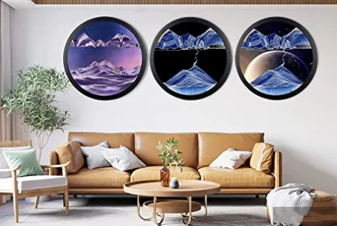 AECEVAN Wall Mount 3D Sand Art Sculpture Purple