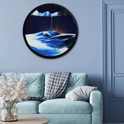 AECEVAN Wall Mount Moving Sand Art 23.6” Blue-b