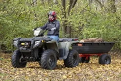 Agri-Fab 1,000 lb Tow Behind Poly Dump Cart Black/Orange