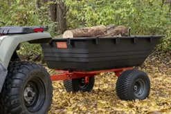 Agri-Fab 1,000 lb Tow Behind Poly Dump Cart Black/Orange