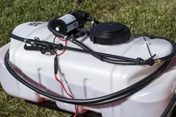 Agri-Fab 45-0628 Zero Turn Riding Lawn Mower Sprayer with Boom and Wand 15-Gallon Capacity White