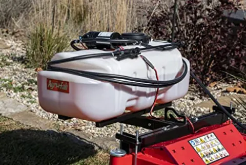 Agri-Fab 45-0628 Zero Turn Riding Lawn Mower Sprayer with Boom and Wand 15-Gallon Capacity White