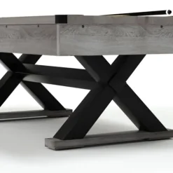 AiAigpt 84 Inch Pool Table Set with Billiard Accessories Rustic Grey