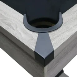 AiAigpt 84 Inch Pool Table Set with Billiard Accessories Rustic Grey