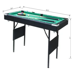 AiAigpt Premium 5.5 Ft Pool Table Green Velvet Cloth with Accessories