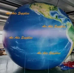 Air-Ads Supplies 16ft Giant Inflatable Globe Map Balloon Blue