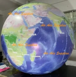 Air-Ads Supplies 16ft Giant Inflatable Globe Map Balloon Blue