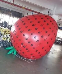 Air-Ads Supplies 16ft Giant Inflatable Flying Strawberry Helium Balloon Red