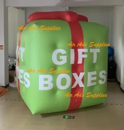 Air-Ads Supplies 8ft Giant Inflatable Square Balloon Advertising Gift Box Green