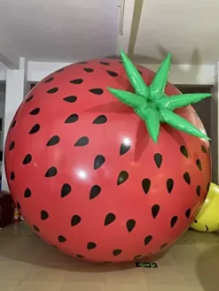 Air-Ads Supplies Giant Inflatable Flying Strawberry Balloon 11.5ft Red