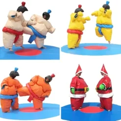 Air-Ads Supplies Wrestling Sumo Suit Set Orange