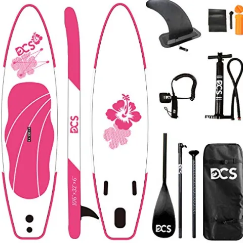 Airgymfactory Inflatable SUP for All Skill Levels Stand Up Paddle Board 10’6” Pink