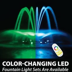 Airmax EcoSeries Floating Fountain Kit with 1/2 HP Pump and Nozzles Blue