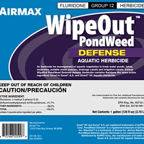 Airmax Wipeout Pond Weed Defense Herbicide 32 Ounce White