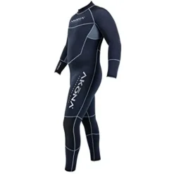 AKONA Mens 7mm Cold Water Full Suit Quantum Stretch Neoprene Black