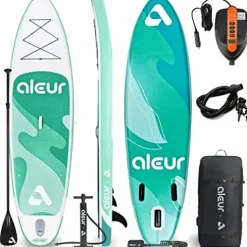 Aleur Explorer Inflatable Stand Up Paddle Board Green