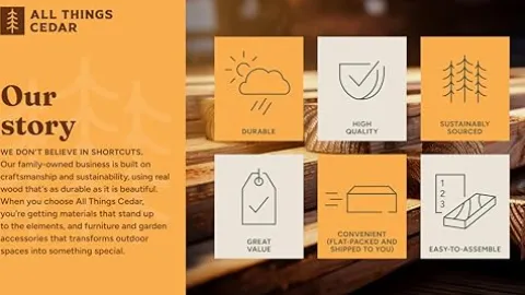 All Things Cedar PA96 Garden Arbor Red – 6-Ft Handcrafted Wooden Trellis for Climbing Plants, Easy Assembly, Weather Resistant