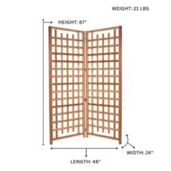 All Things Cedar PL30-Twin 4-Piece Cedar Twin Planter Set with Trellis Screen Red