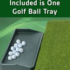 All Turf Mats Super Tee Golf Mat with Integrated Ball Tray 5′ x 5′