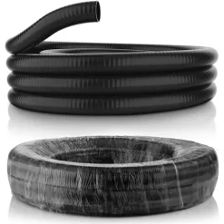 Alpine Corporation 100′ PVC Ultra-Flex Hose 3″ Inside Diameter Black