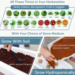 Altifarm Herbstation Indoor Garden Green Brown