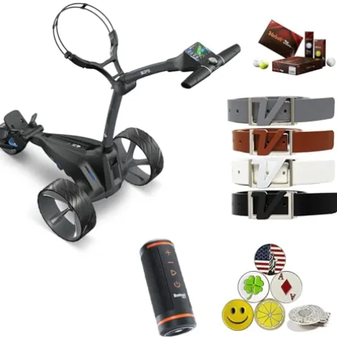 AMBA7 M5 GPS DHC Electric Caddy Cart Bundle Black