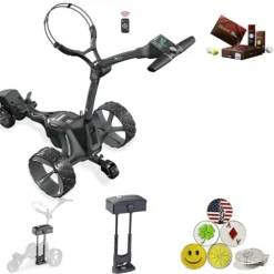 AMBA7 M7 GPS Remote Electric Cart Bundle Black