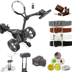 AMBA7 M7 GPS Remote Electric Cart Bundle with Accessories Black